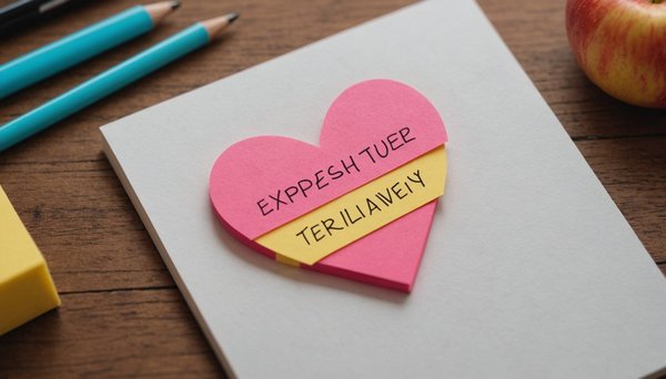 Exprimez vos émotions avec des post-it personnalisés en cœur